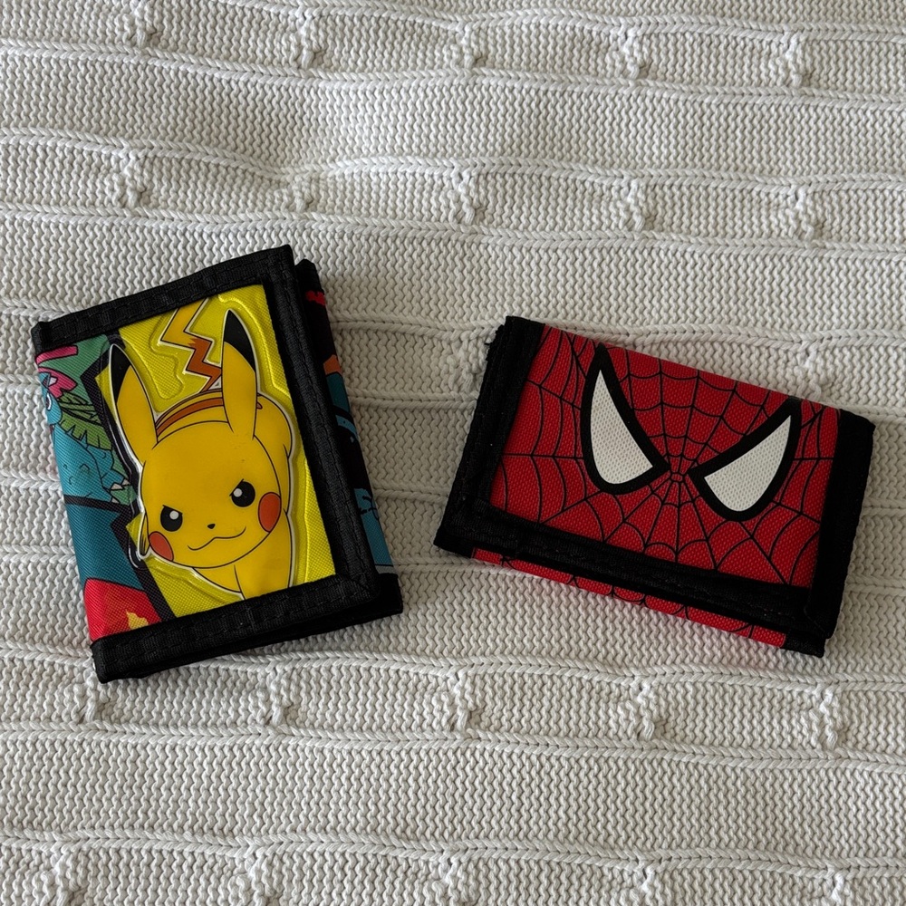 Pikachu and Spider-Man Wallet Set
